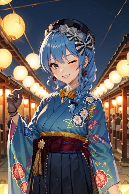 05486-201812185-masterpiece, best quality, absurdres, perfect anatomy, SuiseiKimono, twin braid, blue kimono, flower print, sash, hakama skirt,.png